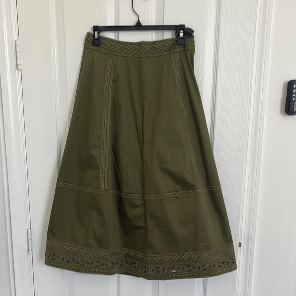 Elie Tahari Green A-Line Skirt